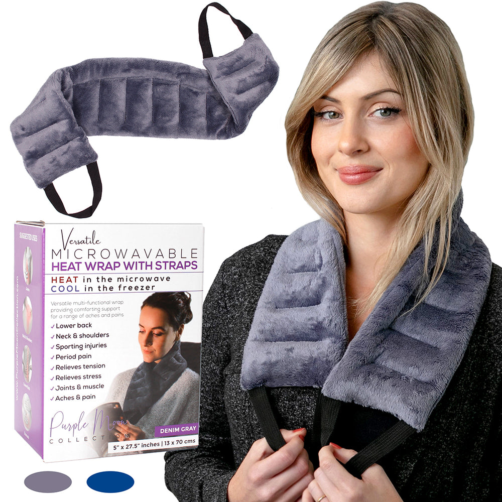 Versatile Heating Pad with Handles - 27.5x5 inches - Microwavable Heat Pack