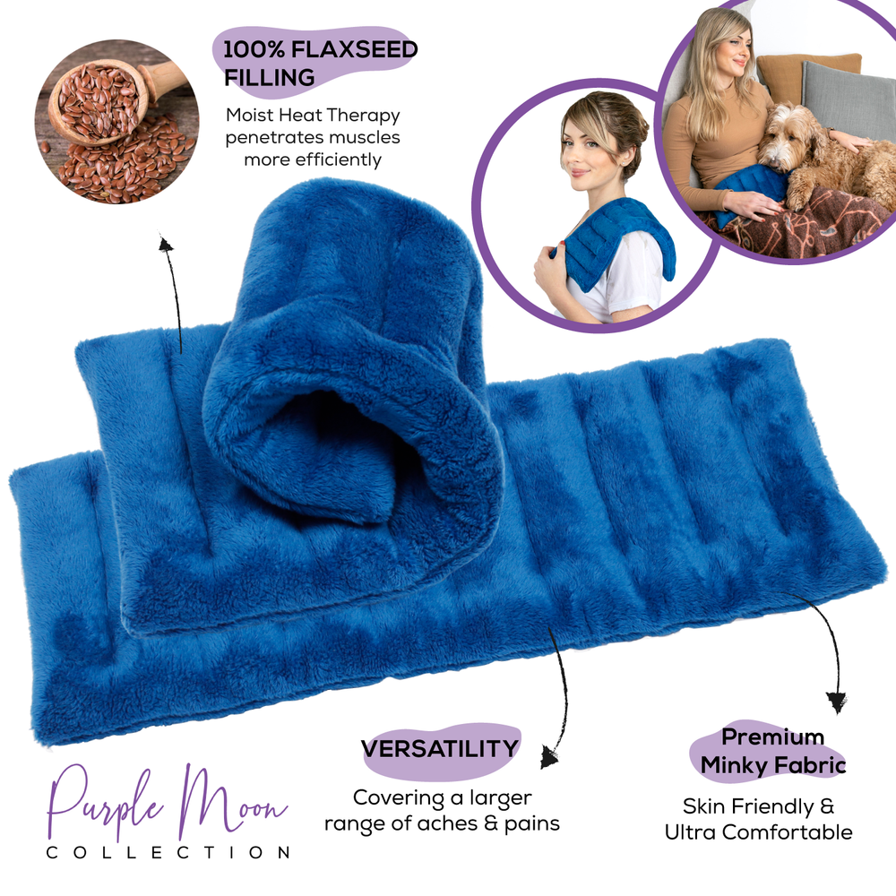 Rectangle Heat Pack - 16x6 inches - "Smart & Effective"  Microwavable Heating Pad
