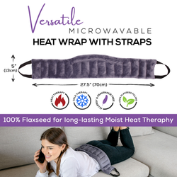Versatile Heating Pad with Handles - 27.5x5 inches - Microwavable Heat Pack